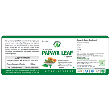 Dr.Bhargav’s Papaya Leaf Veg Capsule