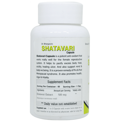 Dr.Bhargav’s Shatavari Veg Capsules (60 Each)