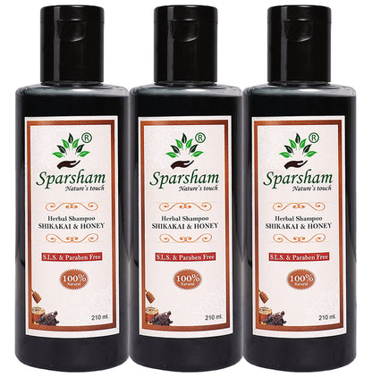 Sparsham Shikakhai And Honey Herbal Shampoo (210ml Each) SLS & Paraben Free - Classic Derma