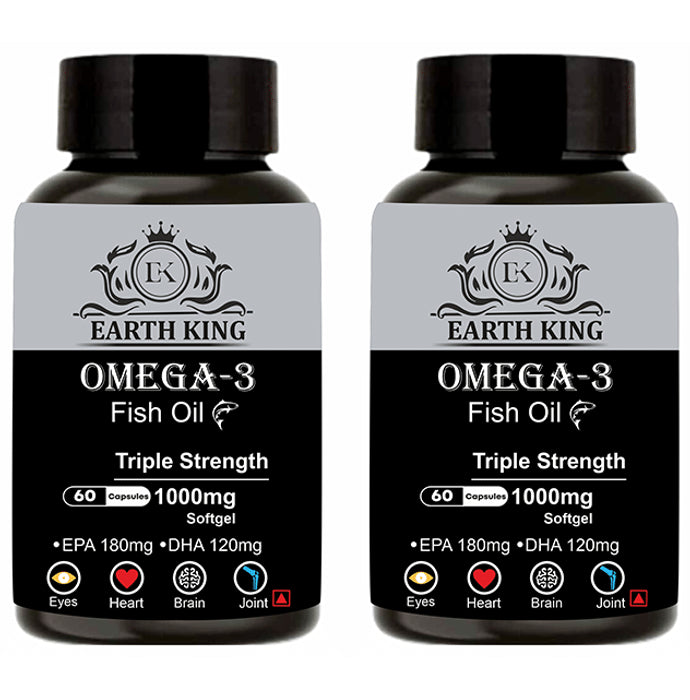 Earth King Omega 3 Fish Oil Triple Strength Softgel Capsule 1000mg - Classic Derma