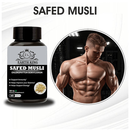 Earth King Safed Musli 500mg Capsule