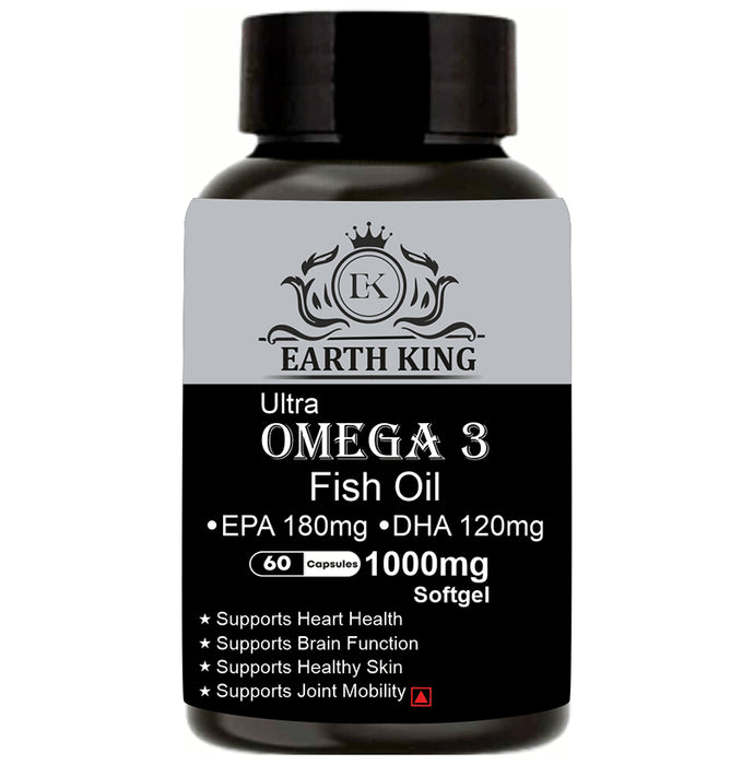 Earth King Ultra Omega 3 Fish Oil Softgel Capsule 1000mg - Classic Derma