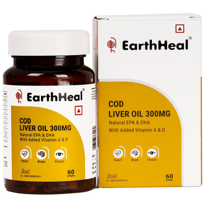 EarthHeal Cod Liver Oil 300mg Softgel - Classic Derma