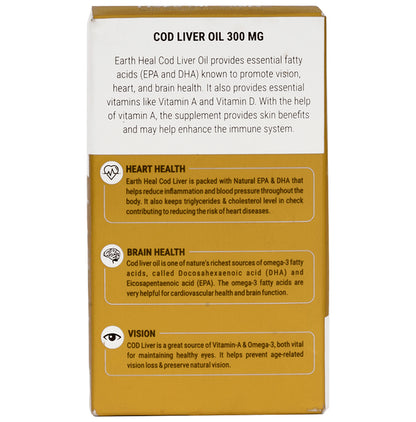 EarthHeal Cod Liver Oil 300mg Softgel