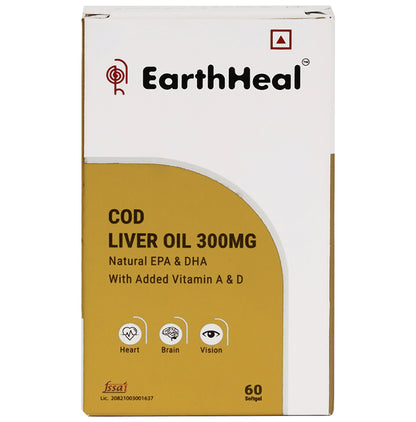 EarthHeal Cod Liver Oil 300mg Softgel