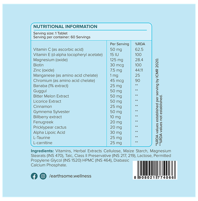 Earthsome Glycoheal Tablet
