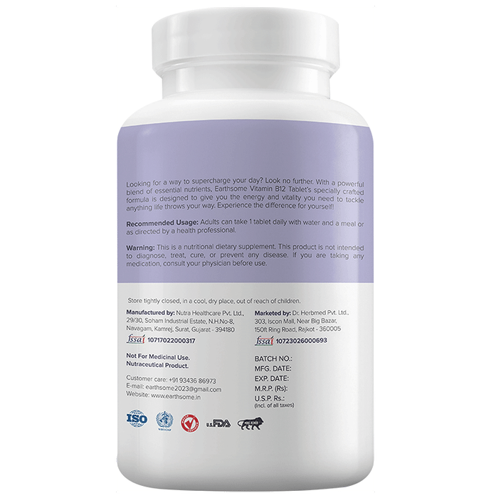 Earthsome Vitamin B12 Tablet