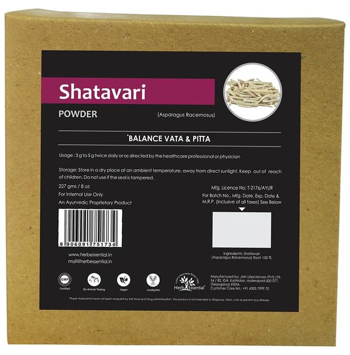 Herb Essential Shatavari (Asparagus Racemosus) Powder - Classic Derma