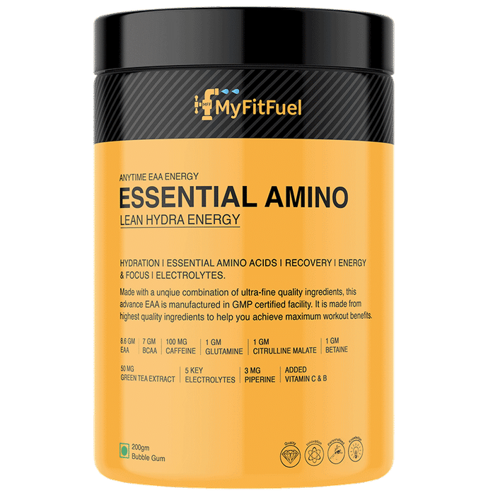 MyFitFuel Anytime EAA Energy Essential Amino Powder Bubblegum - Classic Derma