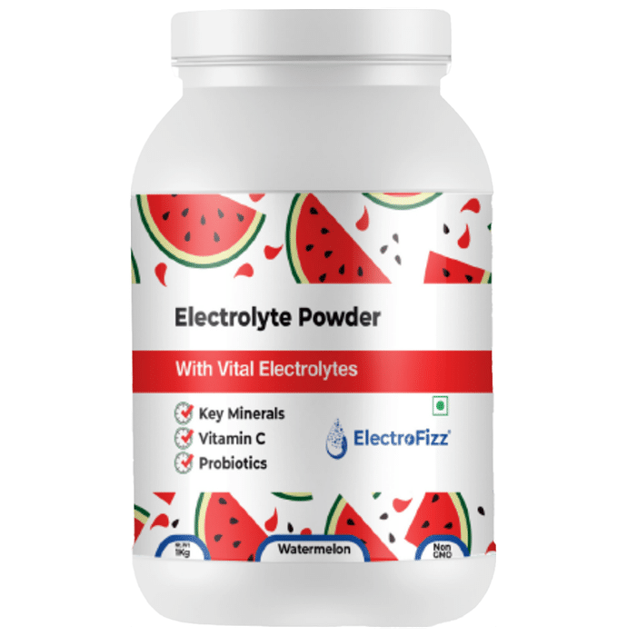 Electrofizz Electrolyte with Vitamin C & Probiotics | Flavour Powder Watermelon - Classic Derma