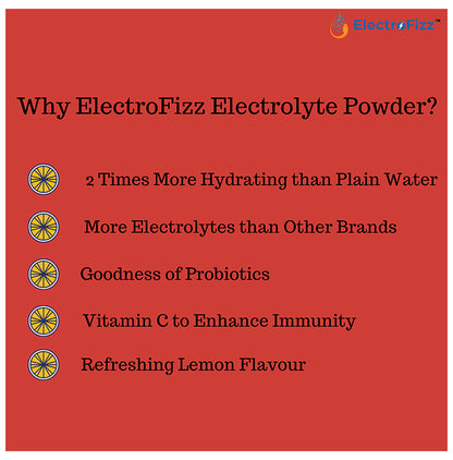 Electrofizz Electrolyte with Vitamin C & Probiotics | Flavour Powder Watermelon