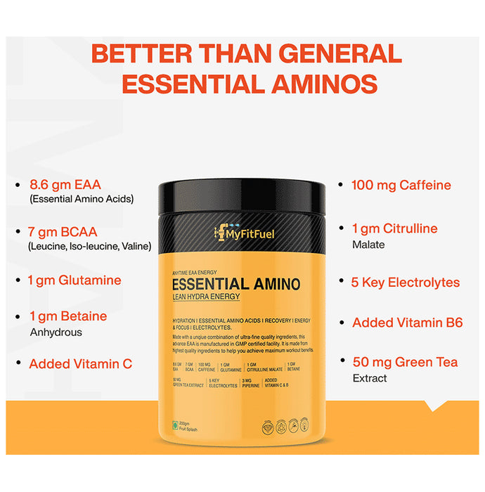 MyFitFuel Anytime EAA Energy Essential Amino Powder Natural