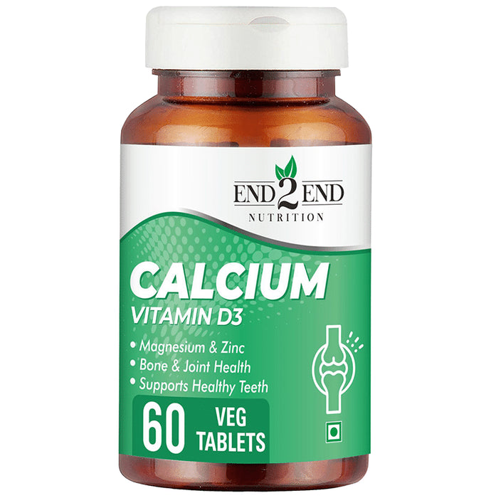 End2End Nutrition Calcium Vitamin D3 Veg Tablet - Classic Derma