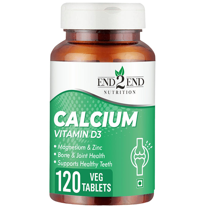 End2End Nutrition Calcium Vitamin D3 Veg Tablet - Classic Derma