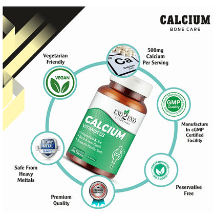 End2End Nutrition Calcium Vitamin D3 Veg Tablet