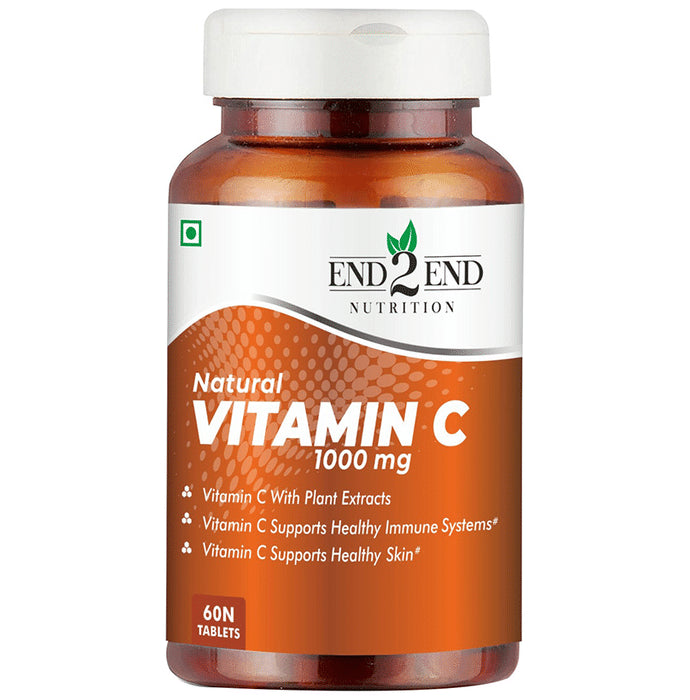 End2End Nutrition Natural Vitamin C 1000mg Tablet (60 Each) - Classic Derma
