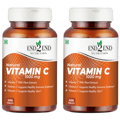 End2End Nutrition Natural Vitamin C 1000mg Tablet (60 Each)