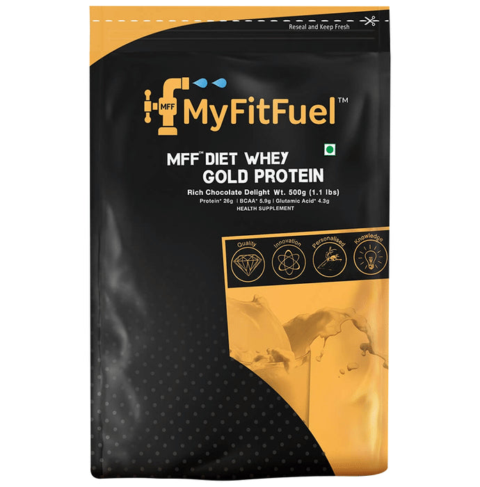 MyFitFuel Diet Whey Gold Protein Isolate Rich Chocolate Delight - Classic Derma