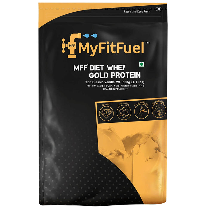 MyFitFuel Diet Whey Gold Protein Isolate Rich Classic Vanilla - Classic Derma
