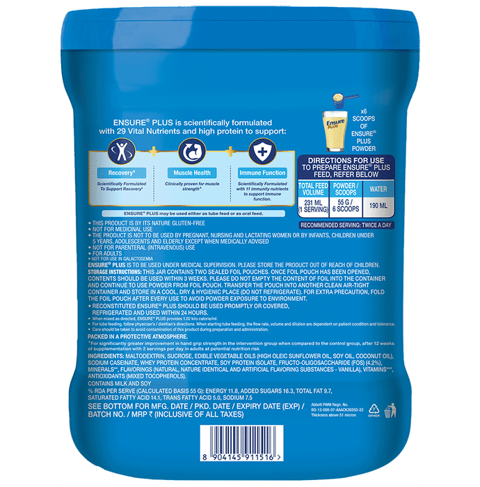Ensure Plus Powder Scientifically Formulated to Support Recovery Vanilla