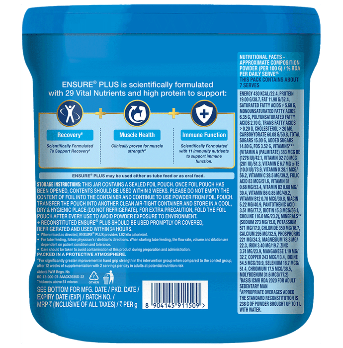 Ensure Plus Powder Scientifically Formulated to Support Recovery Vanilla