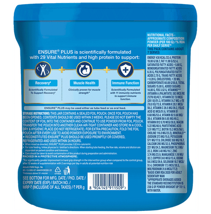 Ensure Plus Powder Scientifically Formulated to Support Recovery Vanilla