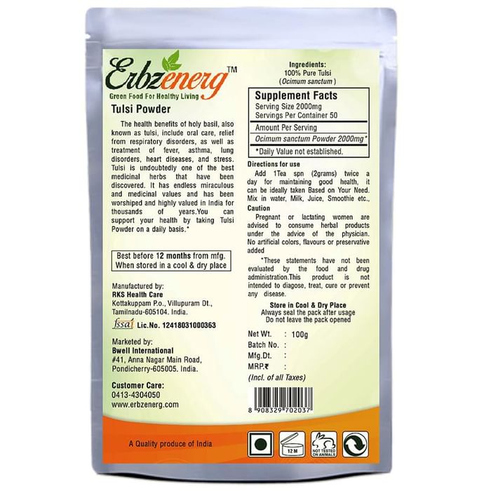 Erbzenerg Tulsi Leaf Powder