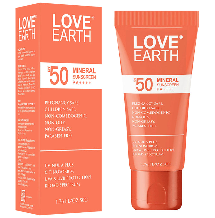 Love Earth Mineral Sunscreen SPF 50 PA++++ - Classic Derma