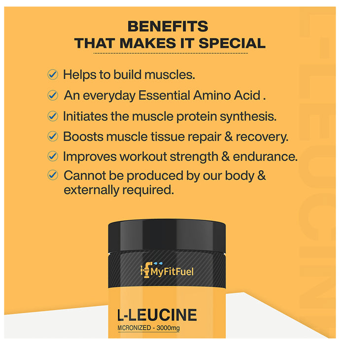 MyFitFuel L-Leucine 3000mg Capsule