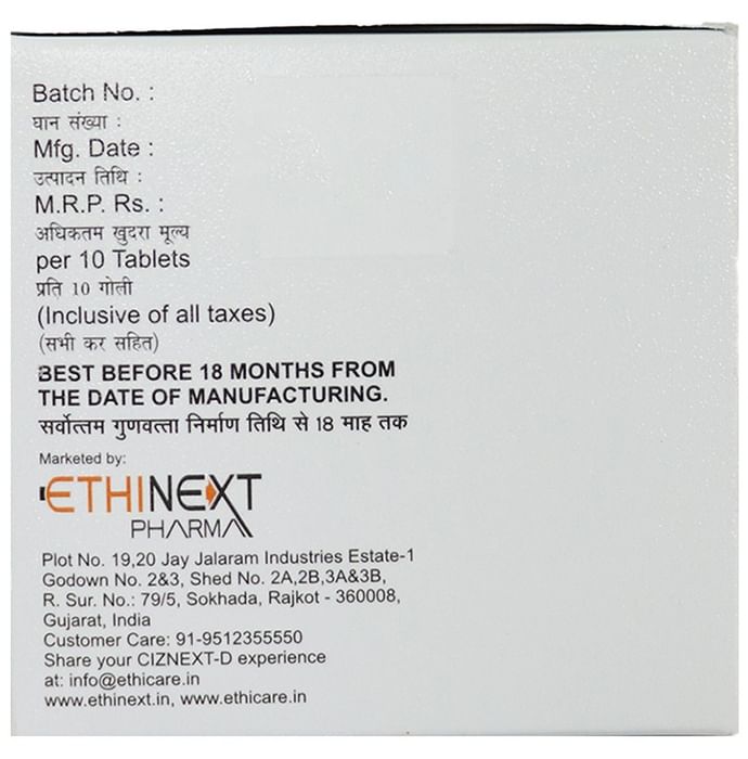 Ethicare Remedies Ciznext-D Tablet