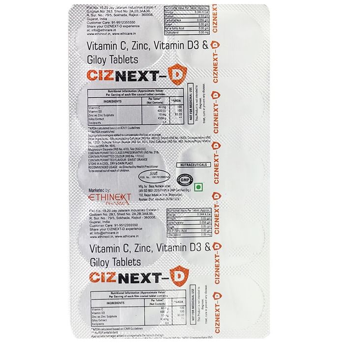 Ethicare Remedies Ciznext-D Tablet
