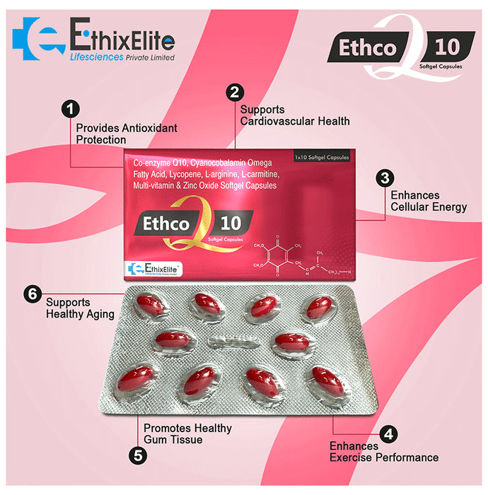 Ethixelite EthcoQ 10 Softgel Capsule