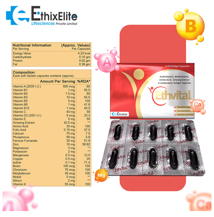 Ethixelite Ethvital Softgel Capsule