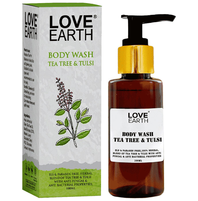 Love Earth Tea Tree & Tulsi Body Wash - Classic Derma