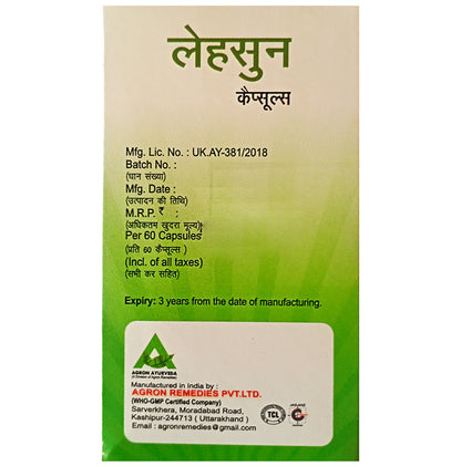 Agron Ayurveda Lahsun Capsule