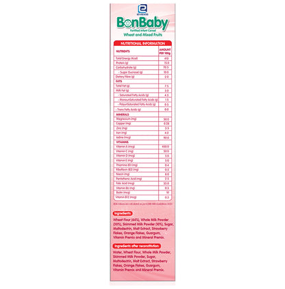 Evexia Bonbaby Fortified Infant Cereal (12 Month Onwards) | Wheat & Mixed Fruit