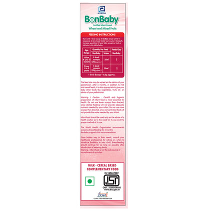 Evexia Bonbaby Fortified Infant Cereal (12 Month Onwards) | Wheat & Mixed Fruit