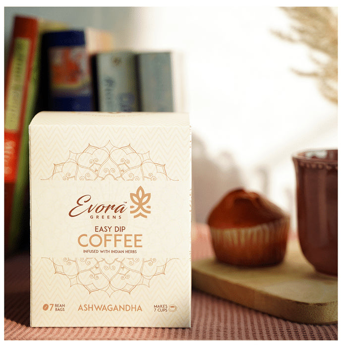 Evora Greens Easy Dip Coffee Bean Bag (12.5gm Each) Ashwagandha