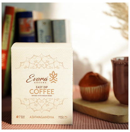 Evora Greens Easy Dip Coffee Bean Bag (12.5gm Each) Ashwagandha