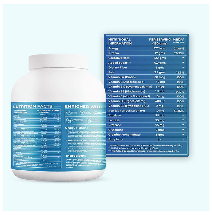 Exerfit Mass Gainer Titanium Series Powder Kesar Pista