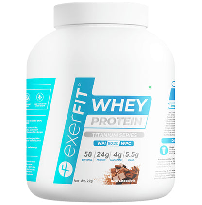 Exerfit Titanium Series Whey Protein Powder Rich Chocolate - Classic Derma