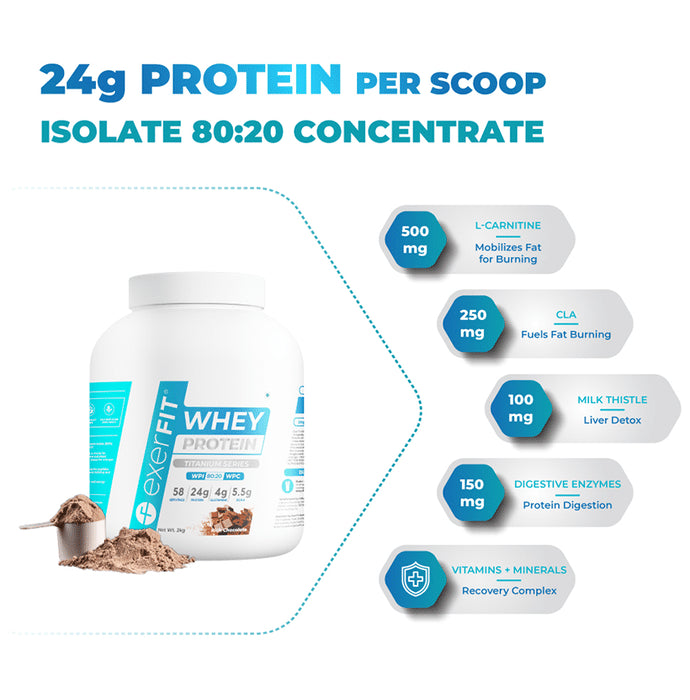 Exerfit Titanium Series Whey Protein Powder Rich Chocolate