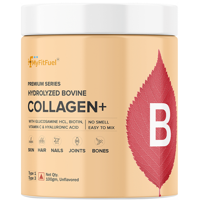MyFitFuel Premium Series Hydrolyzed Bovine Collagen+ With Glucosamine Unflavored - Classic Derma
