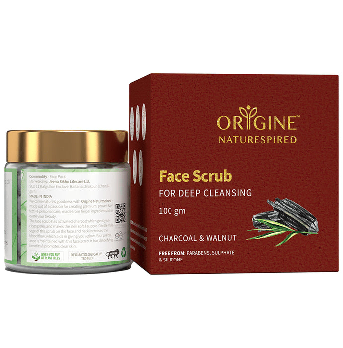 Origine Naturespired Face Scrub Charcoal & Walnut for Deep Cleansing