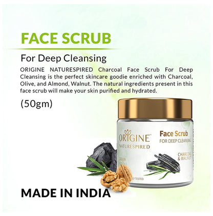 Origine Naturespired Face Scrub Charcoal & Walnut for Deep Cleansing