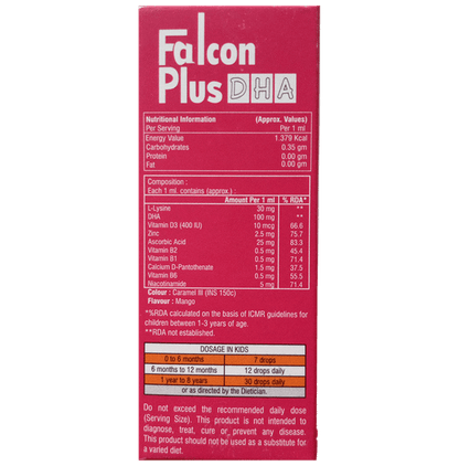 Falcon Plus DHA Oral Drops Mango