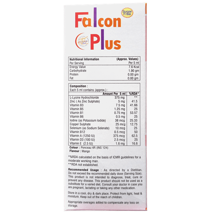 Falcon Plus Syrup Mango Sugar Free