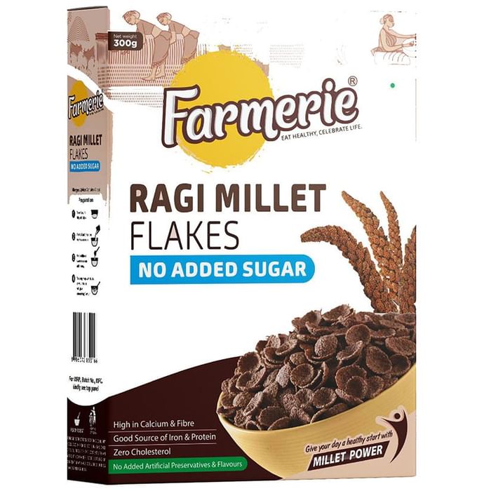 Farmerie Ragi Millet No Added Sugar Flakes - Classic Derma