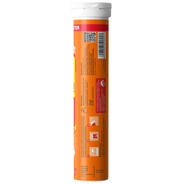 Fast&Up Charge with Natural Vitamin C from Amla & Zinc | Flavour Effervescent Tablet Orange