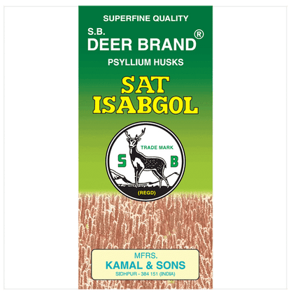 Deer Brand Sat Isabgol Psyllium Husk Powder (200gm Each) - Classic Derma